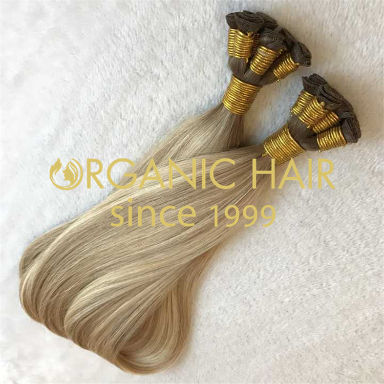 Ombre color Hand tied weft,small and thin knot H91